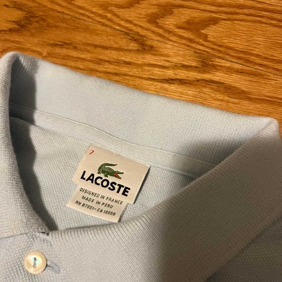 Light blue Lacoste polo size - 7 - Picture 3 of 3